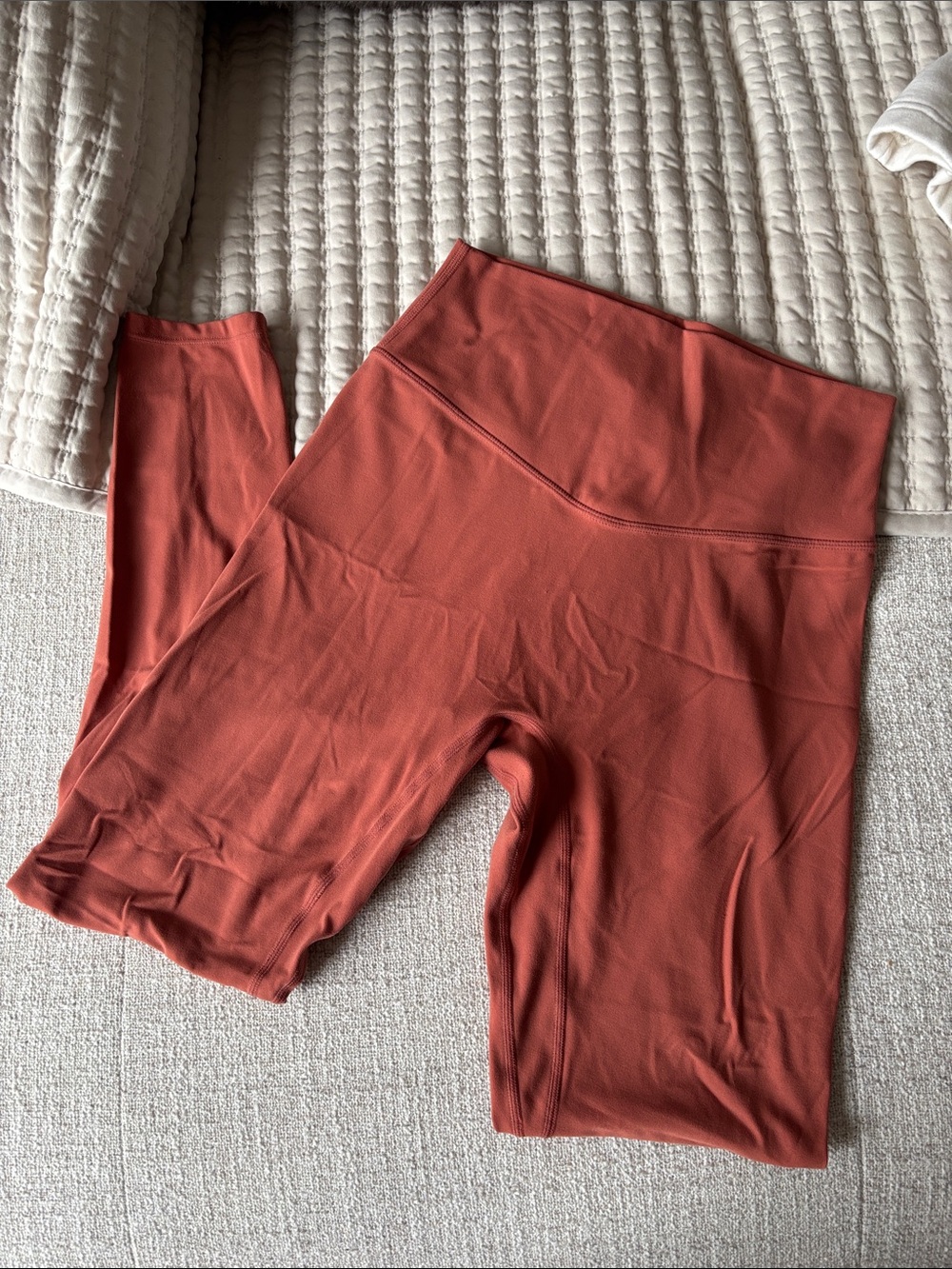 High-Waist Rust Bike Shorts Leggings
